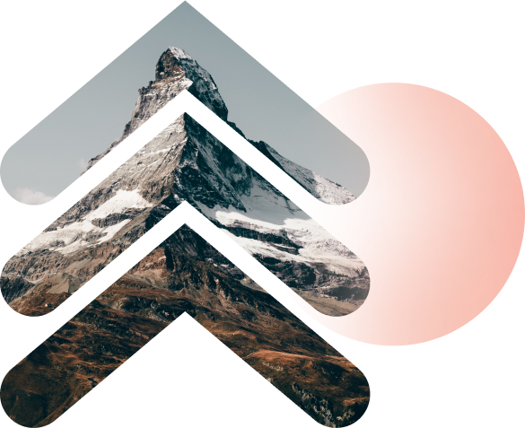 A mountain in an abstract composition